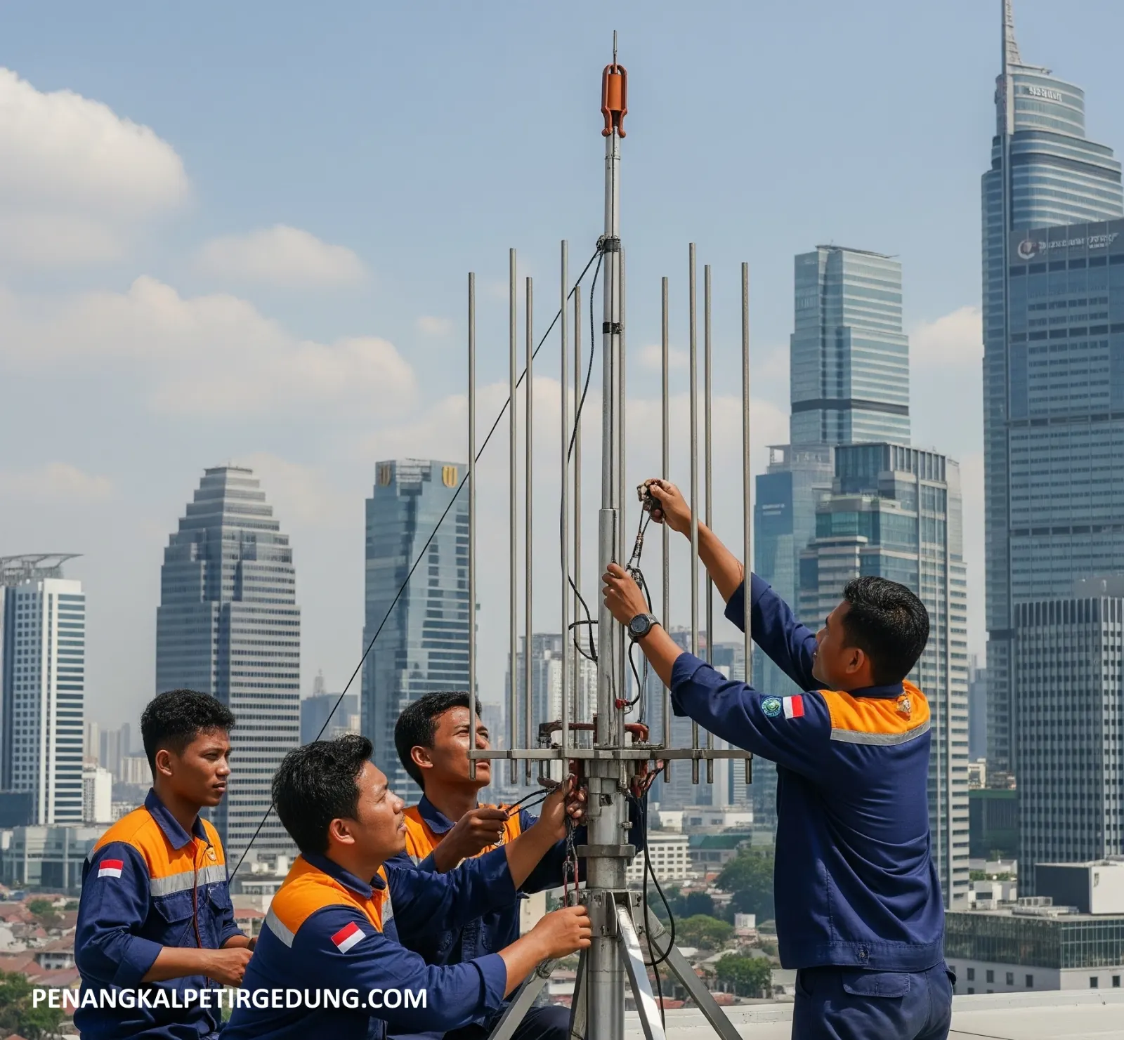 Penangkal petir gedung Jakarta Selatan